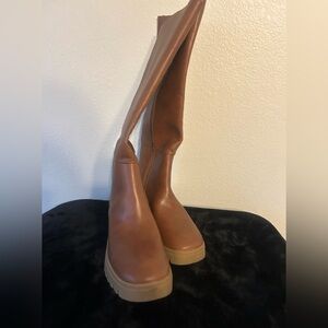 Seychelles Tan Chunky Heel Boots